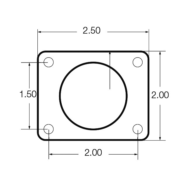 Base Rectangle 5,08X6,35CM Boule C référence fournisseur 31528007
